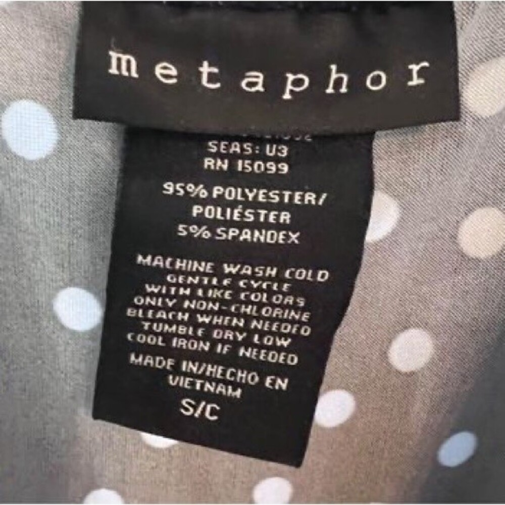 Metaphor black and white falling polka dots maxi dress size small - Picture 6 of 6